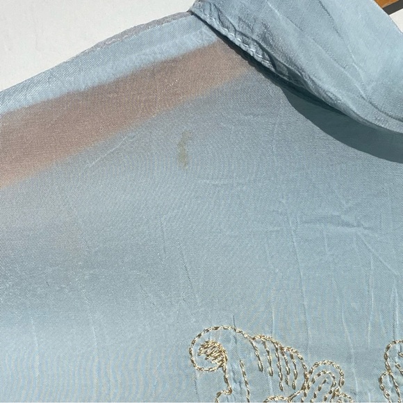 JOHNNY WAS Vintage Women’s Angle Hair Embroidered Light Blue Long Sleeve XS - Picture 8 of 8